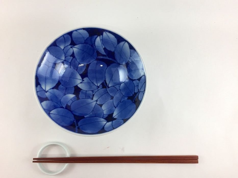 【SALE】染葉平鉢　16cm　有田焼【訳あり】