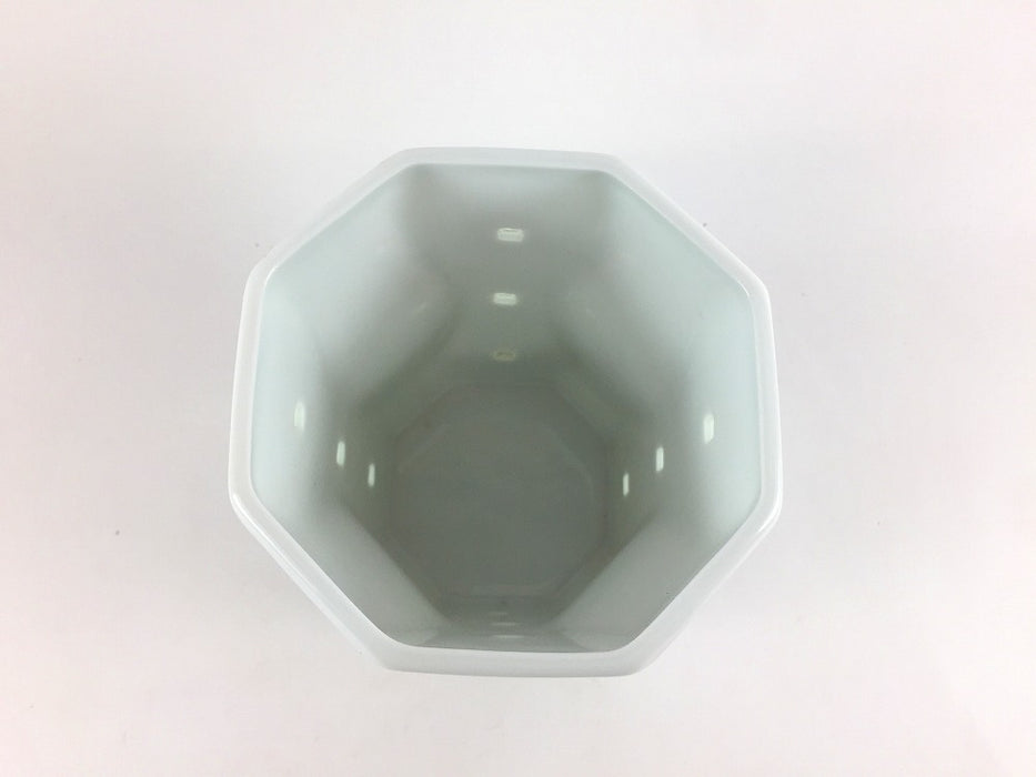 【SALE】水晶彫八角ロックグラス　色十草菱紋　9cm　波佐見焼【訳あり】