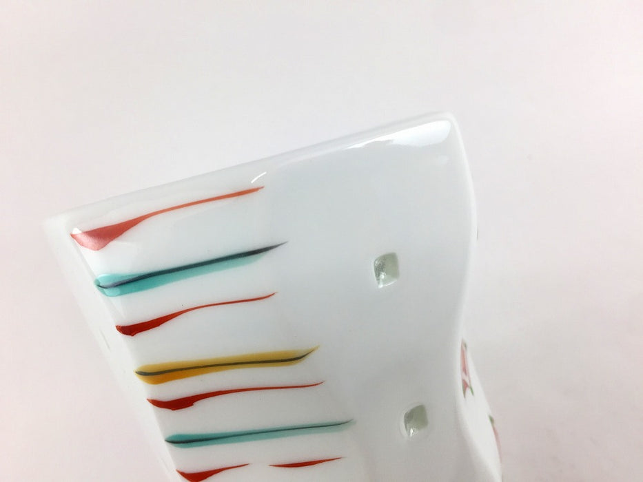 【SALE】水晶彫八角ロックグラス　色十草菱紋　9cm　波佐見焼【訳あり】