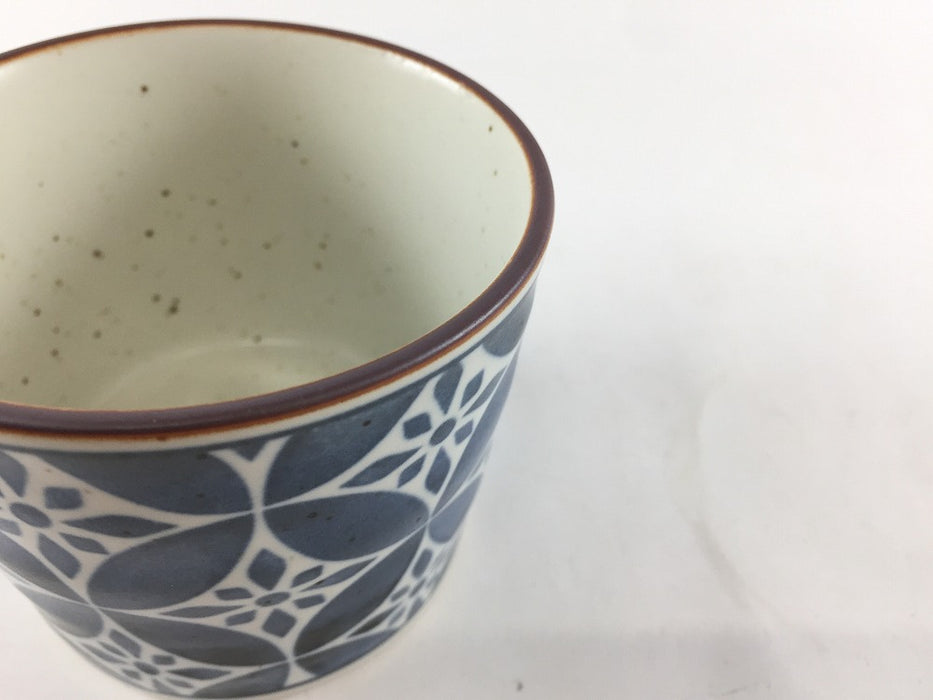そば猪口　花巡(染七宝/染七宝青海波)　8cm　180cc　波佐見焼(j.R)