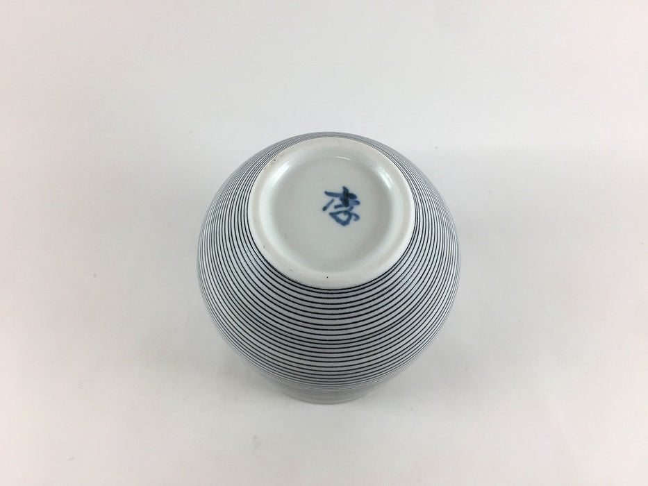 【SALE】チューリップ型グラス　黒筋　250cc　8cm　有田焼【訳あり】