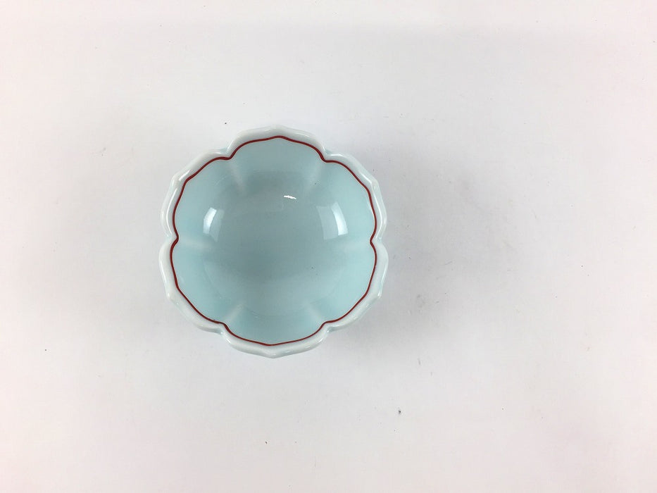 【SALE】錦青白磁赤筋　桔梗渕千代口　7cm　有田焼【訳あり】