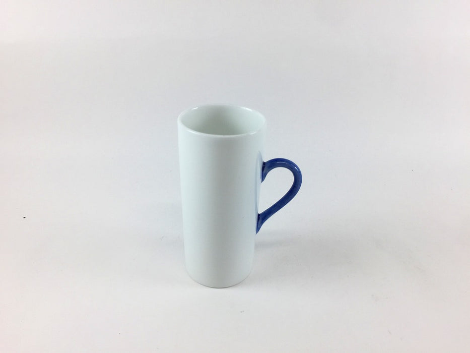 【SALE】筒型デザート(低)　白取手青　7cm　有田焼【訳あり】