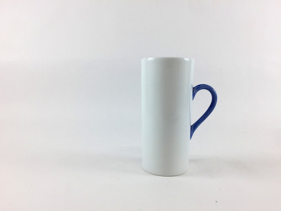 【SALE】筒型デザート(低)　白取手青　7cm　有田焼【訳あり】