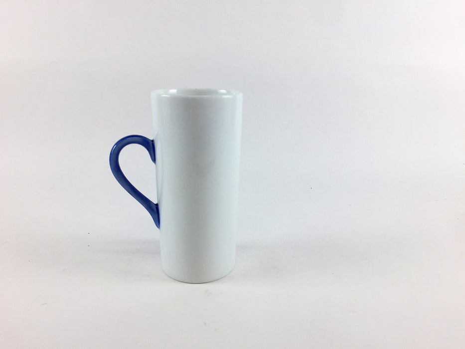 【SALE】筒型デザート(低)　白取手青　7cm　有田焼【訳あり】