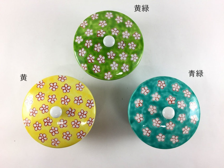 【SALE】汲出碗　小花紋　(黄/黄緑/青緑)　200cc　9cm　有田焼【訳あり】
