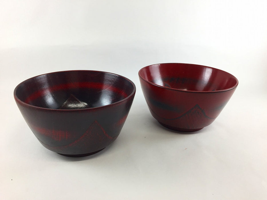 【SALE】大汁　椀両底布張15.0　(曙/根来)　14.5cm【訳あり】