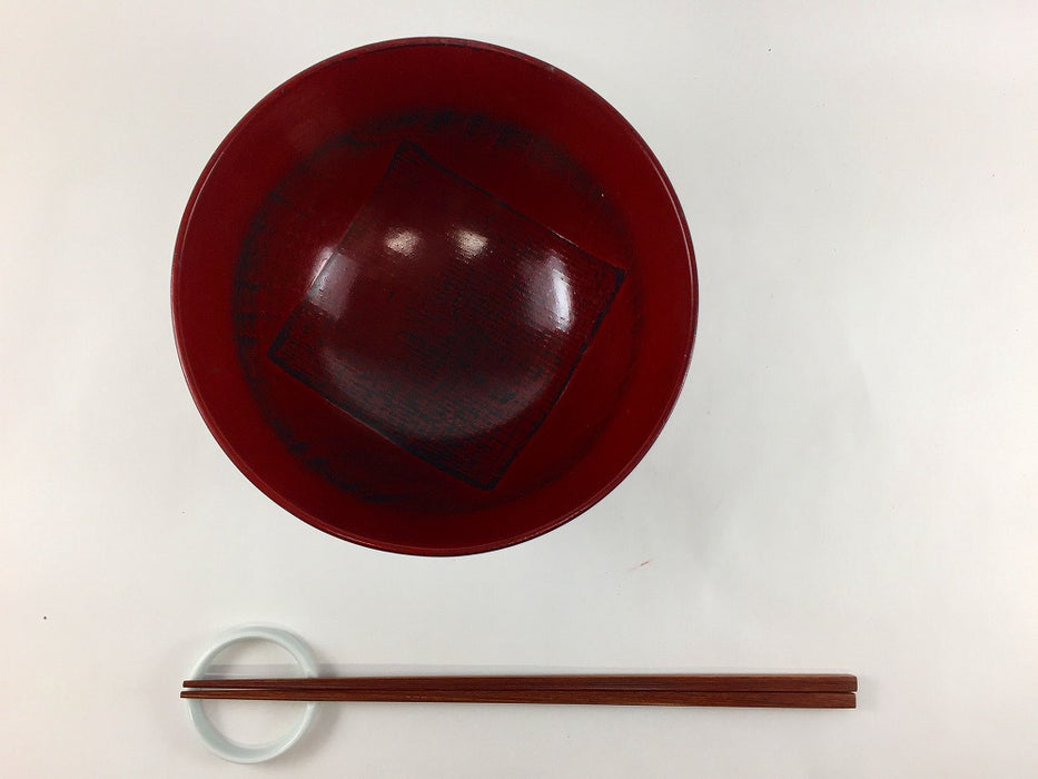 【SALE】大汁　椀両底布張15.0　(曙/根来)　14.5cm【訳あり】