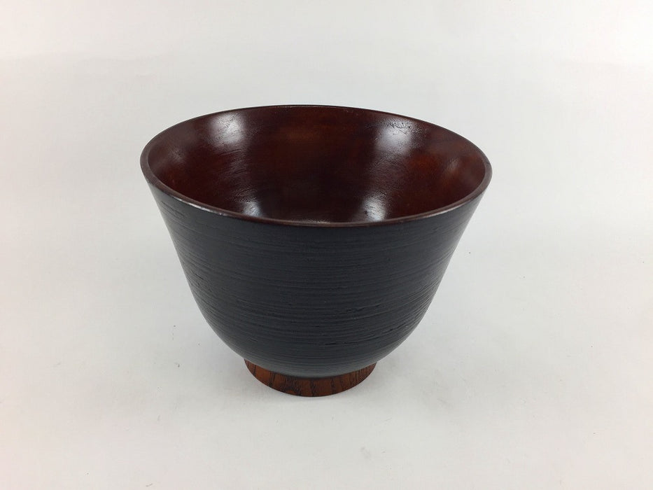 【SALE】かゆ椀　千筋　(朱/黒)　12cm【訳あり】