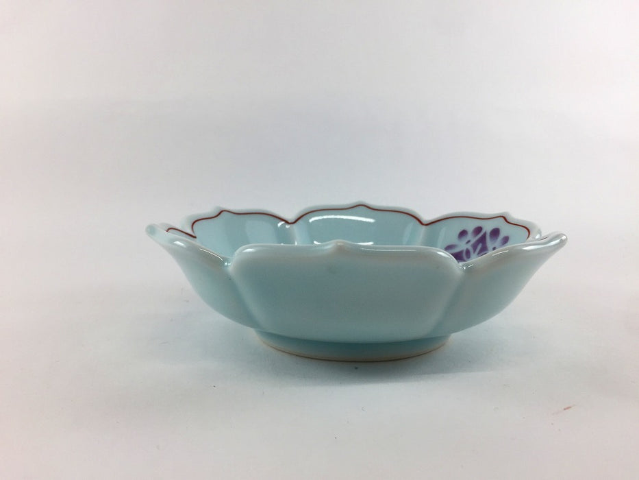 【SALE】錦青白磁三色花紋　桔梗渕向付親　15cm　有田焼【訳あり】