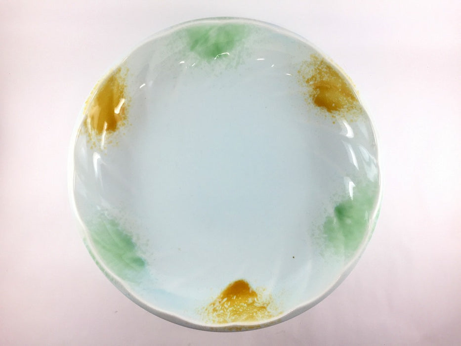 【SALE】釉彩二色吹捻り流水　尺一ドラ鉢　35cm　有田焼【訳あり】