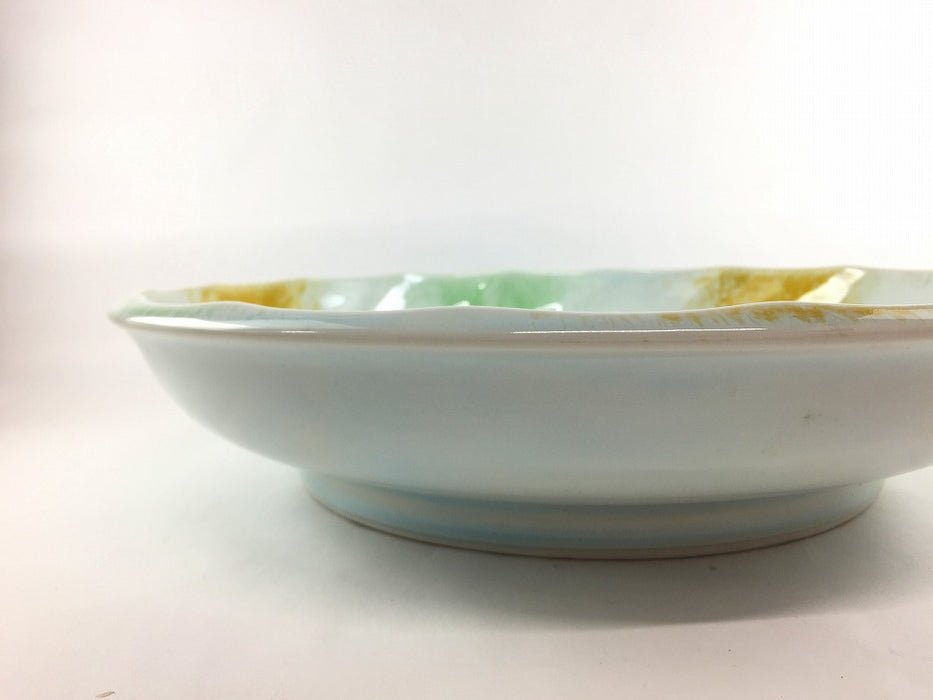 【SALE】釉彩二色吹捻り流水　尺一ドラ鉢　35cm　有田焼【訳あり】