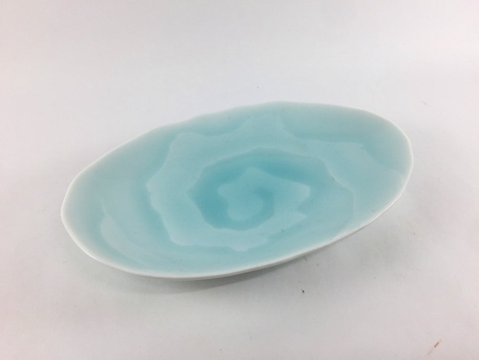 【SALE】185楕円皿　青白渦　18.5cm　有田焼【訳あり】