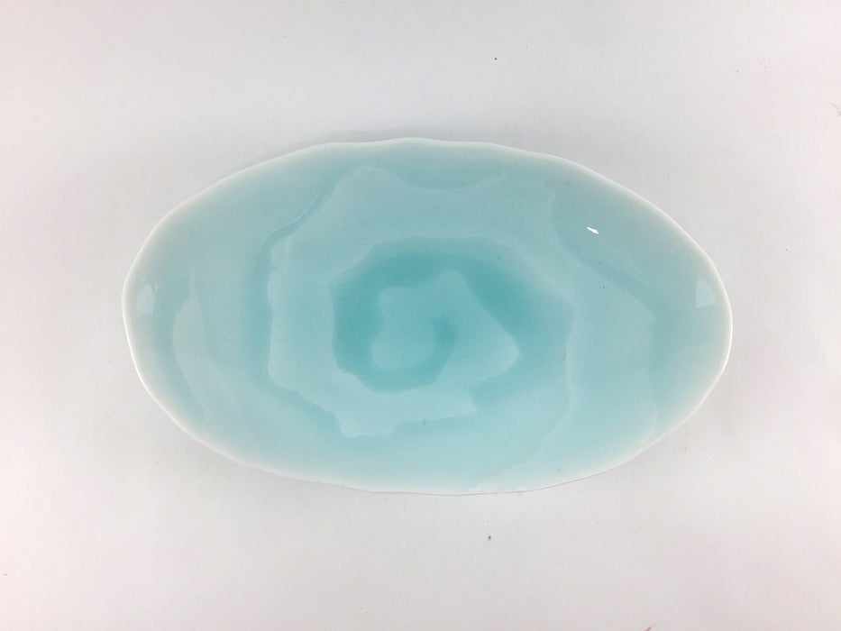 【SALE】185楕円皿　青白渦　18.5cm　有田焼【訳あり】