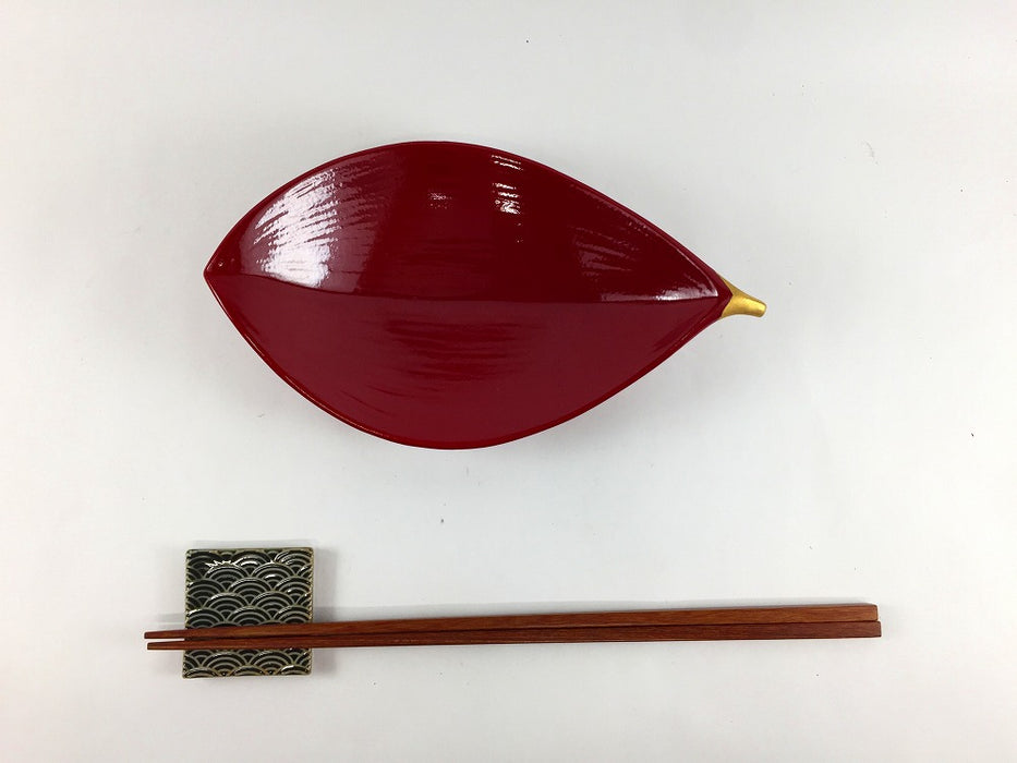 【SALE】ひらり皿　紅ツマミ金　17cm　有田焼【訳あり】