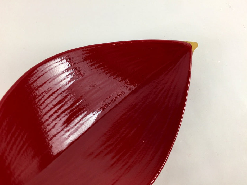 【SALE】ひらり皿　紅ツマミ金　17cm　有田焼【訳あり】