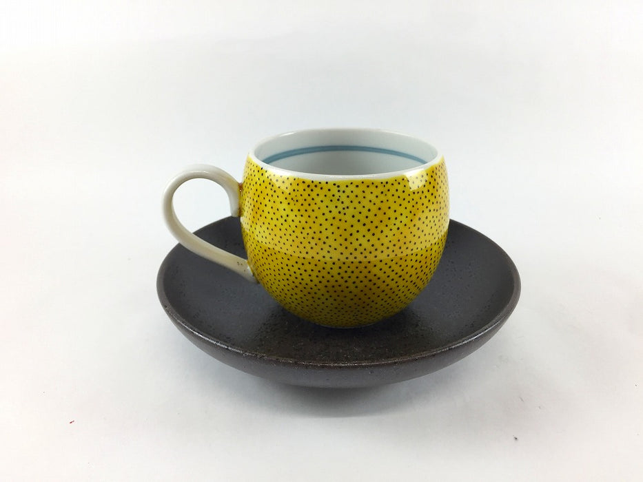 【1客価格】コーヒー碗皿　吉田屋　200cc　九谷焼(j.R)