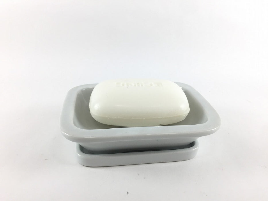 【SALE】白.石鹸入れセット　12cm　波佐見焼(j.R)【訳あり】