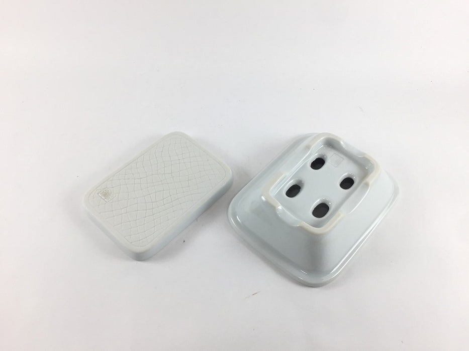 【SALE】白.石鹸入れセット　12cm　波佐見焼(j.R)【訳あり】