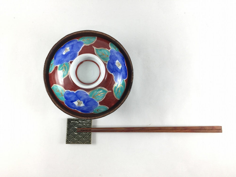 【SALE】花土物風蓋物　12cm　有田焼【訳あり】