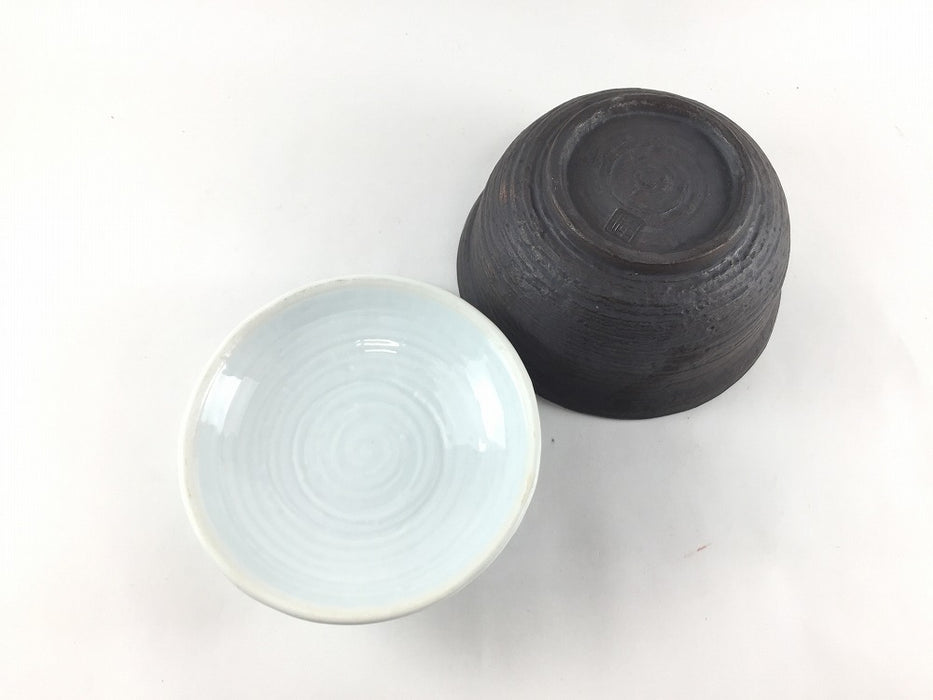 【SALE】土もの風蓋物(夢文字)　12cm　有田焼【訳あり】
