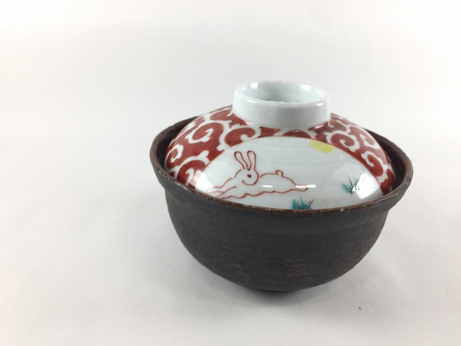 【SALE】赤唐草兎蓋物　12cm　有田焼【訳あり】