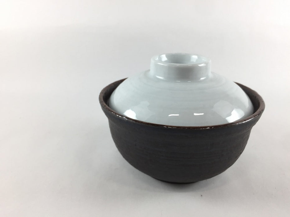 【SALE】白磁土もの風蓋物　12cm　有田焼【訳あり】