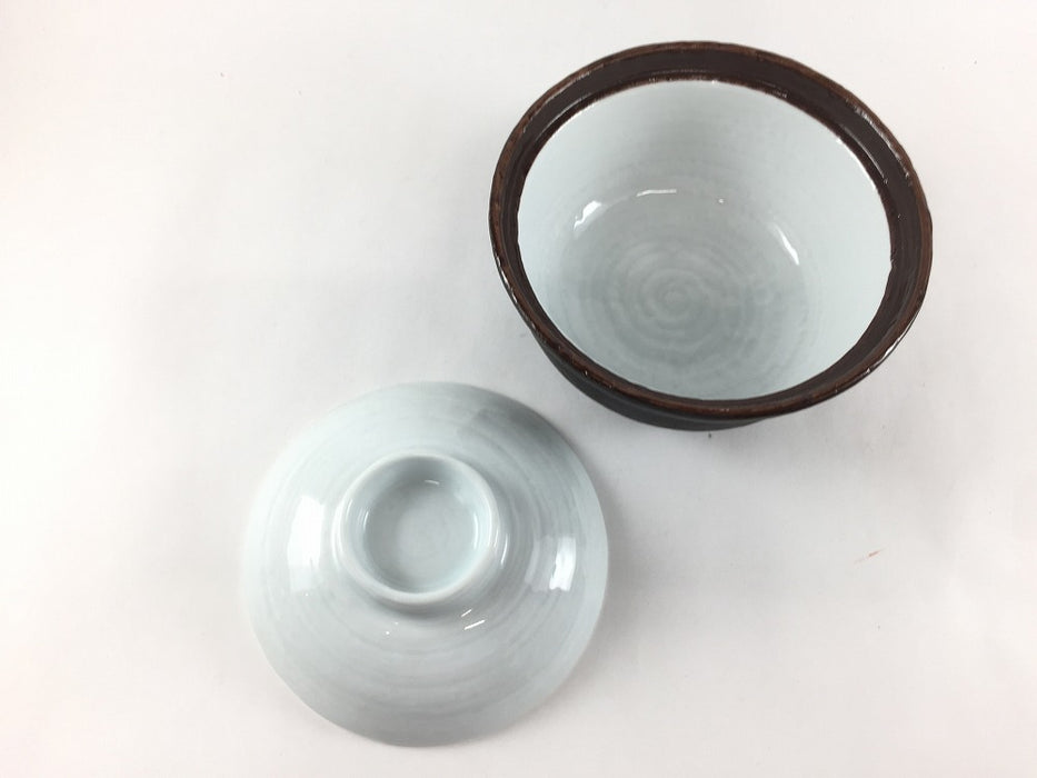 【SALE】白磁土もの風蓋物　12cm　有田焼【訳あり】