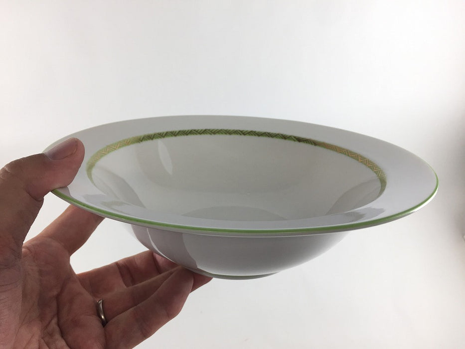 【SALE】リム23.5cm鉢　(緑金彩/青金彩/茶金彩)　有田焼(j.R)【訳あり】