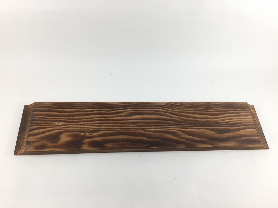 【SALE】細長木製台.焼杉　38cm　国産【訳あり】