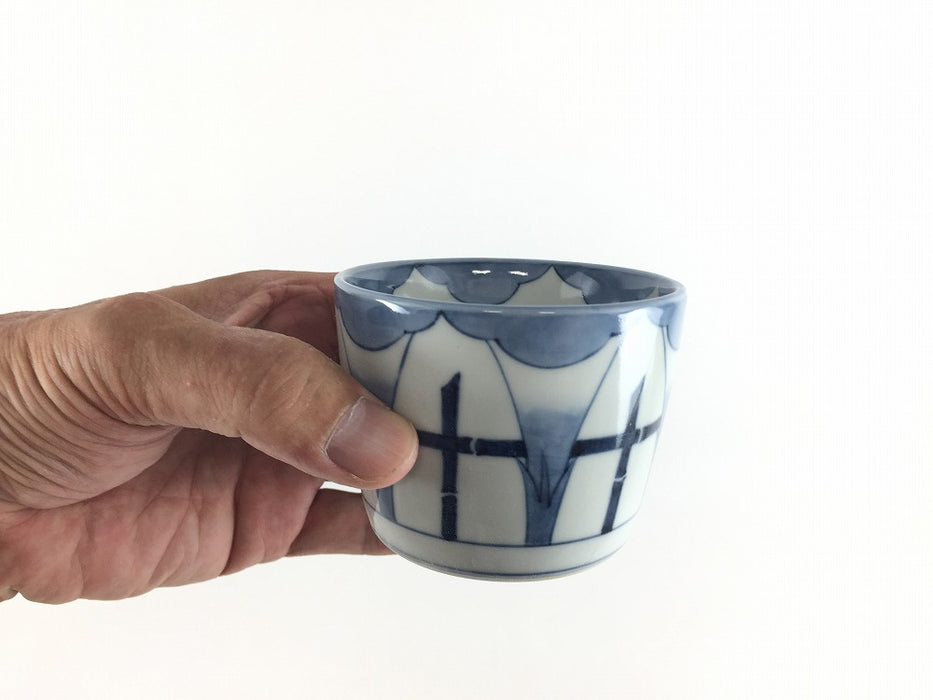 蕎麦猪口8.5cm(210cc)朝顔文　有田焼　李荘窯(j.R)