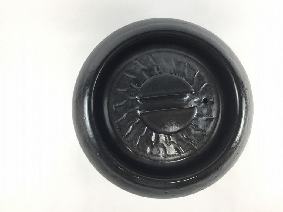 2合御飯羽釜.漆黒　22cm　有田焼(j.R)