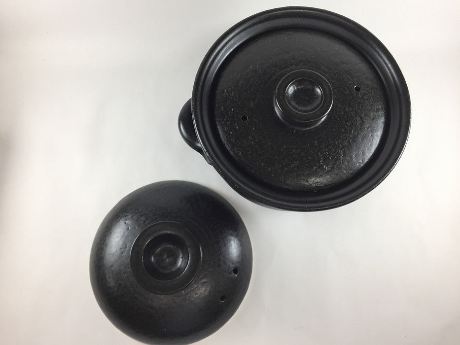 3合ご飯鍋.新黒　24cm(H18cm)　有田焼(j.R)