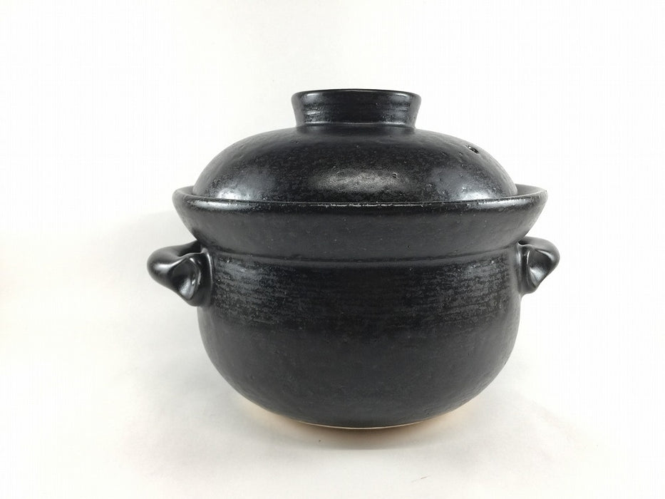 3合ご飯鍋.新黒　24cm(H18cm)　有田焼(j.R)