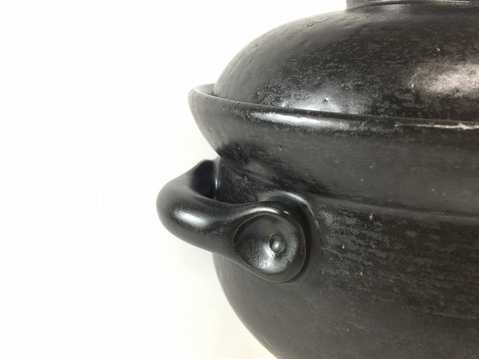 3合ご飯鍋.新黒　24cm(H18cm)　有田焼(j.R)