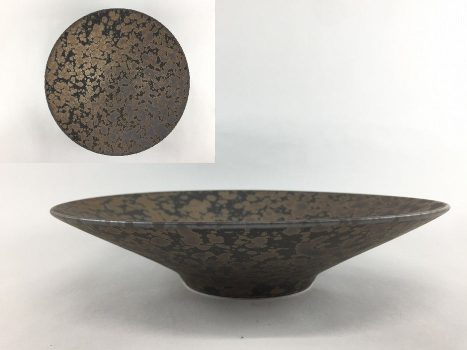 20cmクープボウルプレート　ブロンズゴールドウロコ　有田焼(j.R)