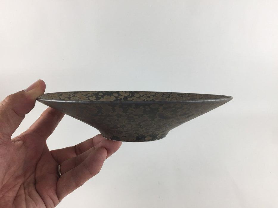 20cmクープボウルプレート　ブロンズゴールドウロコ　有田焼(j.R)