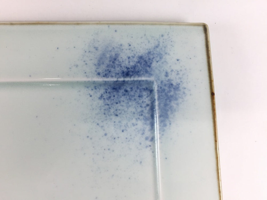 28cm正角大皿.染付四君子　伊万里焼(j.R)