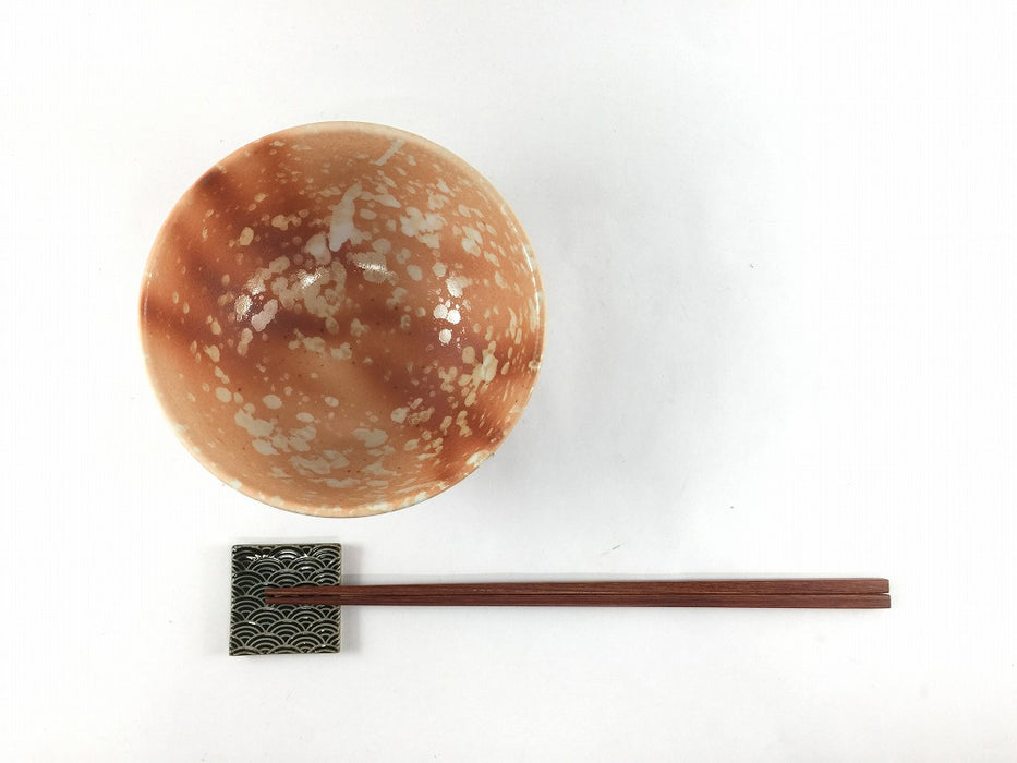 13cm臼茶碗(420cc)緋赤彩　有田焼弥源次窯(j.R)