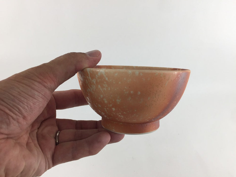 13cm臼茶碗(420cc)緋赤彩　有田焼弥源次窯(j.R)