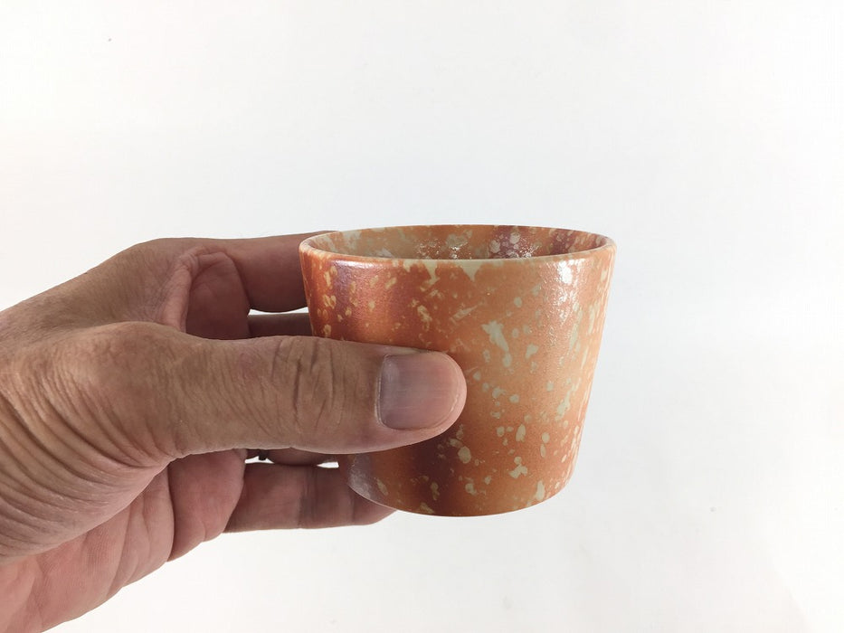 8cm蕎麦猪口(180cc)緋赤彩　有田焼弥源次窯(j.R)