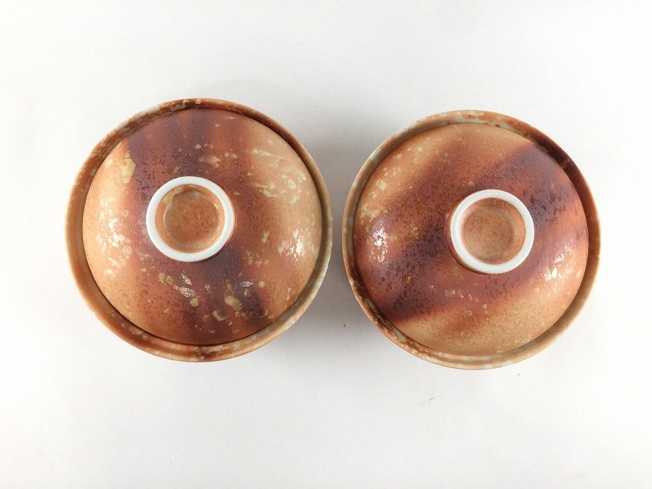 11cm福蓋物.緋赤彩　有田焼弥源次窯(j.R)