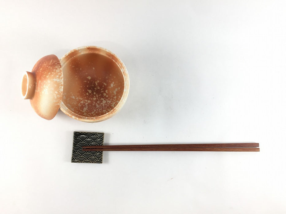 9cmミニ丸蓋物.緋赤彩　有田焼弥源次窯(j.R)