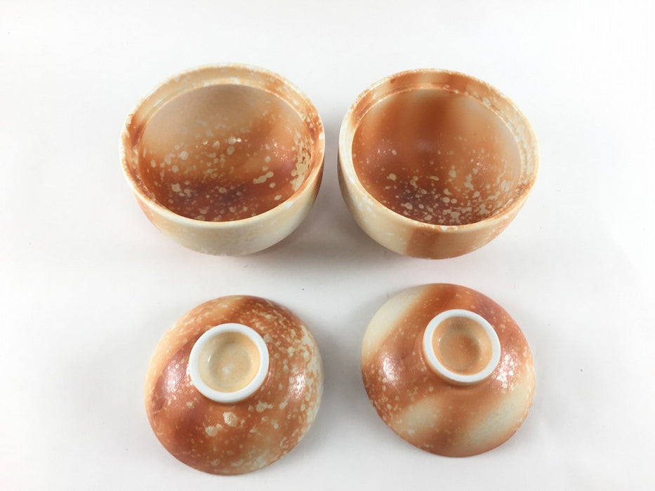 9cmミニ丸蓋物.緋赤彩　有田焼弥源次窯(j.R)