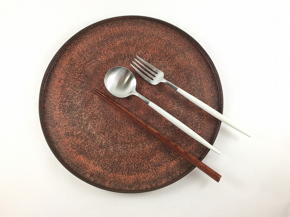 29cmリバーシブルプレート.朱彩　有田焼(j.R)【限定品】