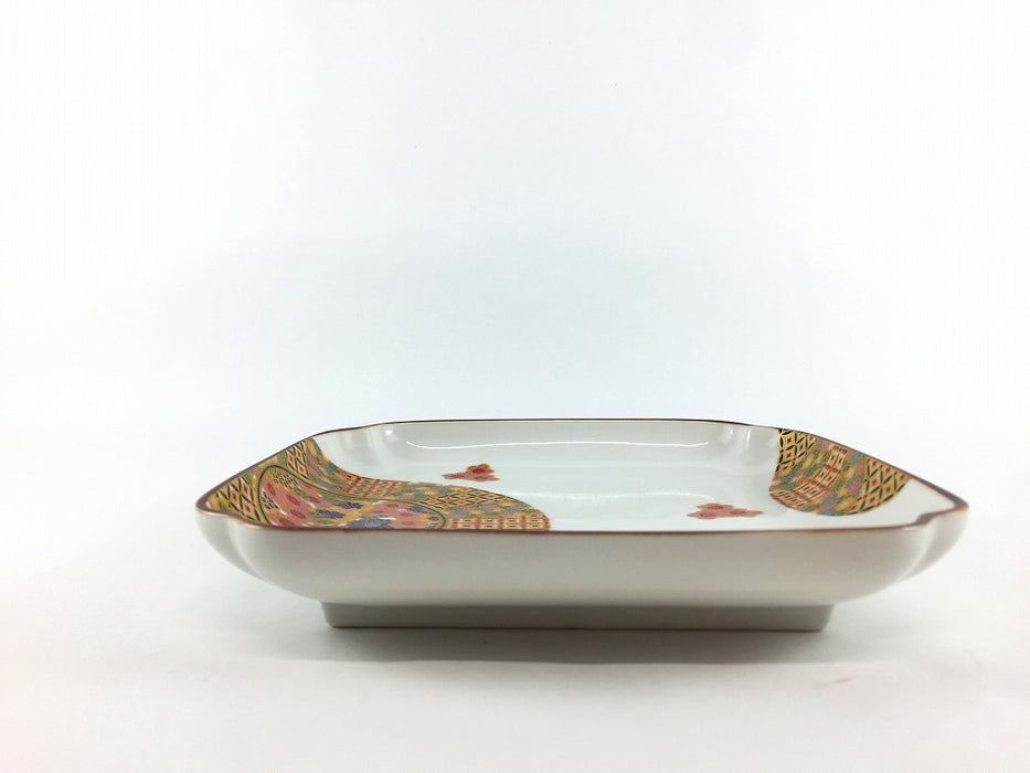 16cm木甲皿　小紋花詰　九谷焼(j.R)