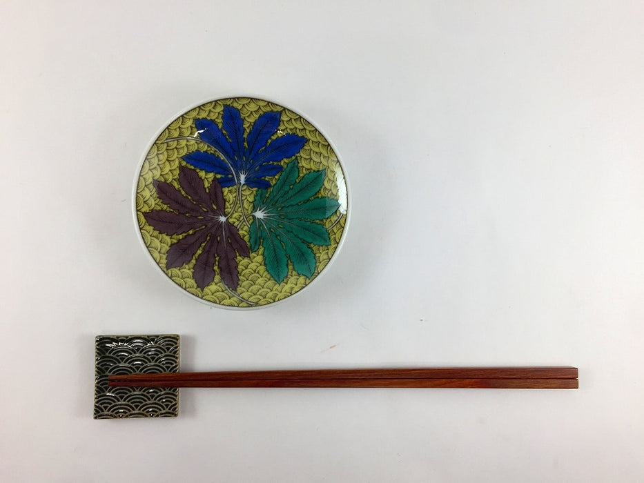 12cm小皿　吉田屋八手文　九谷焼(j.R)