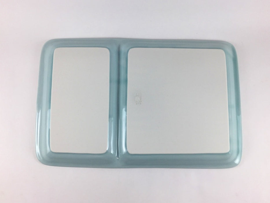 パンプレート　(青磁/うすピンク)　27.5cm　波佐見焼　(j.R)