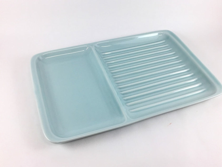 パンプレート　(青磁/うすピンク)　27.5cm　波佐見焼　(j.R)