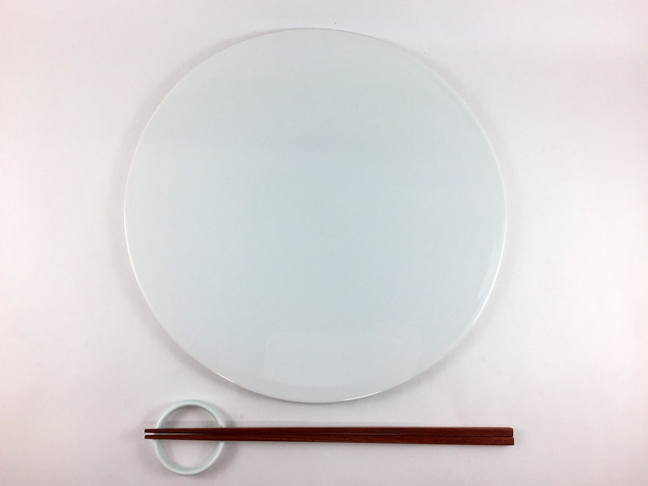 【SALE】フラットプレート　26cm　白磁　有田焼【訳あり】